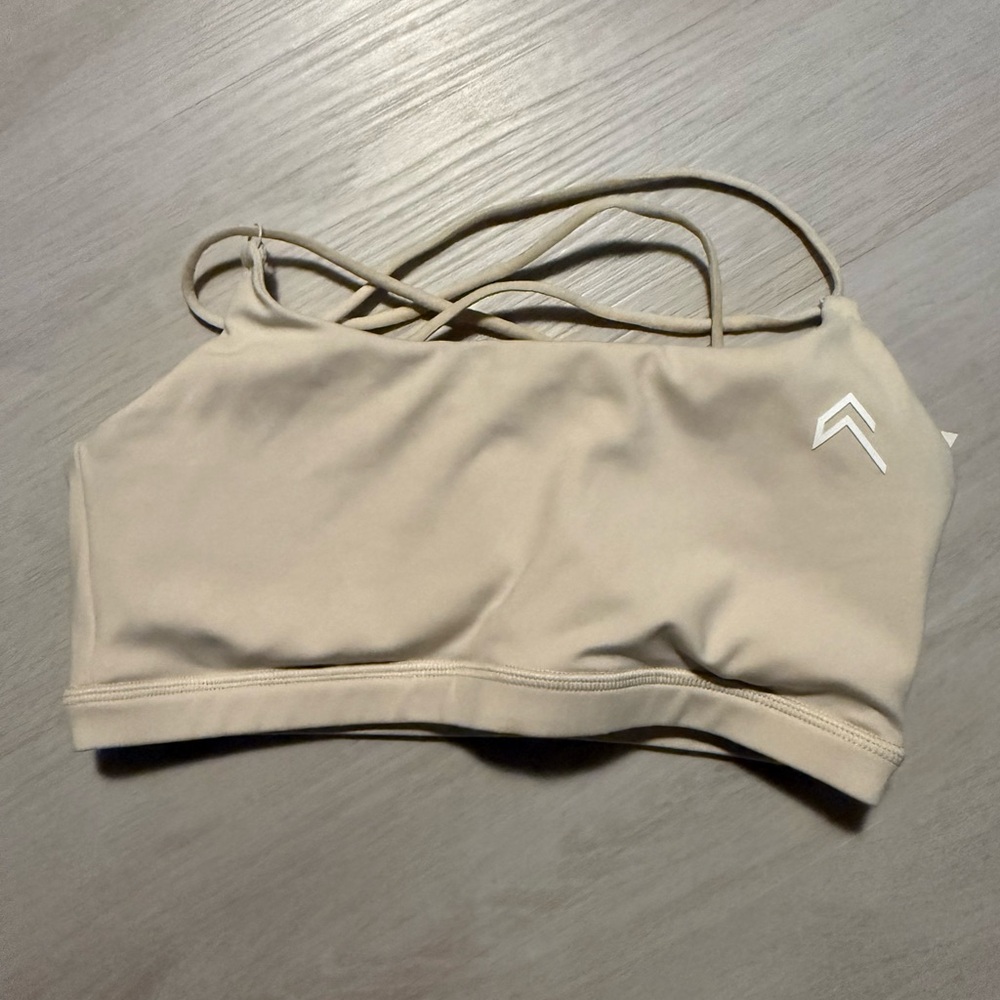 Oner Active Women's Strappy Sports Bra in Beige